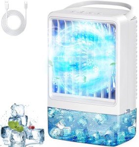 Portable Mini Air Conditioner with Colorful LED Lights
