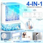 Portable Mini Air Conditioner with Colorful LED Lights