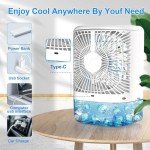 Portable Mini Air Conditioner with Colorful LED Lights