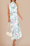 Satin Sleeveless Maxi Dress for Summer Parties