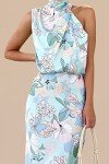 Satin Sleeveless Maxi Dress for Summer Parties
