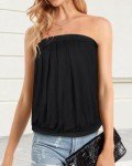 Chic Black Strapless Tube Top for Women