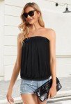 Chic Black Strapless Tube Top for Women