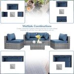 Stylish 5-Piece Outdoor Patio Sectional Sofa Set
