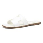 Stylish Women's White H-Band Flat Sandals