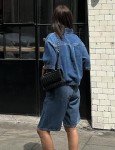 Trendy Women's Blue Denim Button Down Shirt