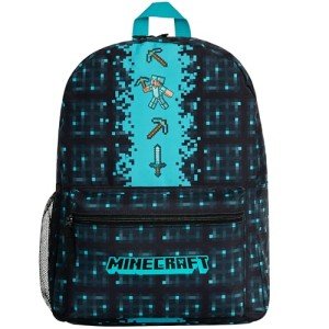 Blue Minecraft Backpack for Boys and Teens