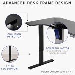 VIVO Electric L-Shaped Standing Desk with Memory Height
