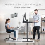 VIVO Electric L-Shaped Standing Desk with Memory Height