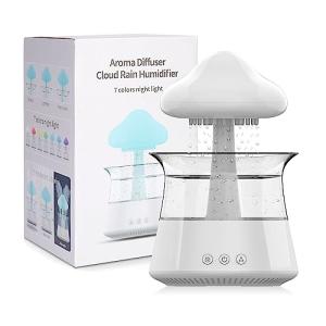 Mushroom Design Rain Humidifier with Soothing Sounds