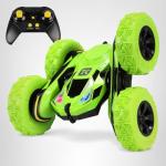 Threeking 360° Double-Sided Stunt RC Car - Green