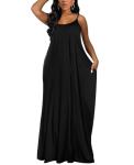 Chic Black Maxi Dress for Summer Beach Wear