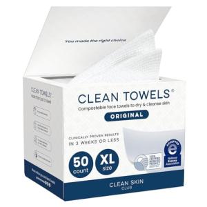 Clean Skin Club XL Biobased Disposable Face Towels