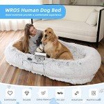 Cozy Faux Fur Human Dog Bed - Grey