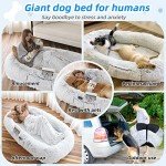 Cozy Faux Fur Human Dog Bed - Grey