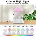 Mushroom Design Rain Humidifier with Soothing Sounds