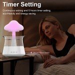 Mushroom Design Rain Humidifier with Soothing Sounds