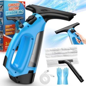 Cordless 3-in-1 Window Vacuum Cleaner - Blue