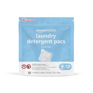 Amazon Basics Hypoallergenic Laundry Detergent Pacs, 120 Count