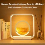 Sapphire Blue Quicksand Table Lamp with Wireless Charger