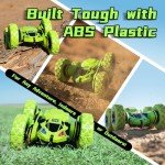 Threeking 360° Double-Sided Stunt RC Car - Green