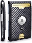 TRAVANDO Men's AirTag Wallet with Money Clip