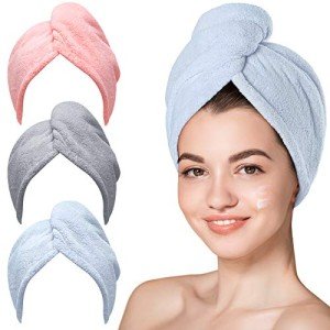Hicober Microfiber Hair Towel Set - 3 Pack