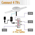 360° Amplified HDTV Antenna for Indoor/Outdoor Use