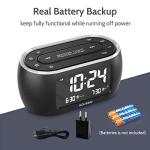 Housbay Glow Alarm Clock Radio with USB Charger