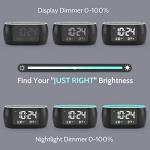 Housbay Glow Alarm Clock Radio with USB Charger