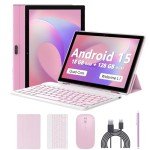10-Inch Android 15 Tablet with Keyboard and Mouse