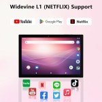10-Inch Android 15 Tablet with Keyboard and Mouse