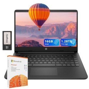HP 14" HD Laptop with Office 365 & 16GB RAM