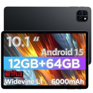 10.1" Android Tablet with 12GB RAM & Dual Speakers