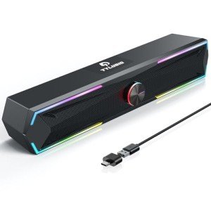 Tylubio Bluetooth Desktop Speakers with LED Lights