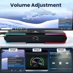 Tylubio Bluetooth Desktop Speakers with LED Lights