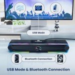 Tylubio Bluetooth Desktop Speakers with LED Lights
