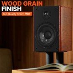 Pyle 6.5" Wooden Bookshelf Speakers with 240W Power