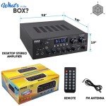 Pyle Bluetooth Stereo Amplifier with Remote Control
