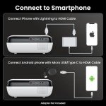 HAPPRUN 1080P Bluetooth Outdoor Movie Projector