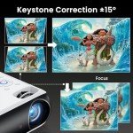 HAPPRUN 1080P Bluetooth Outdoor Movie Projector