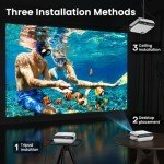 HAPPRUN 1080P Bluetooth Outdoor Movie Projector