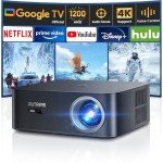 WiFi 6 Smart 4K Projector with Voice Control