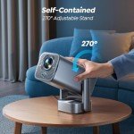 270° Adjustable Mini Projector with WiFi & Bluetooth