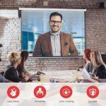 Pyle 84-Inch Manual Pull-Down Projector Screen