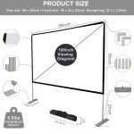100-Inch Outdoor Projector Screen with Stand
