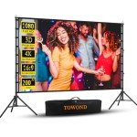 TOWOND 200 Inch Portable Outdoor Projector Screen