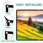 TOWOND 84" Portable Wrinkle-Free Projector Screen