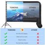 TOWOND 200 Inch Portable Outdoor Projector Screen