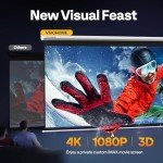 VIVOHOME 80-Inch Retractable Projector Screen